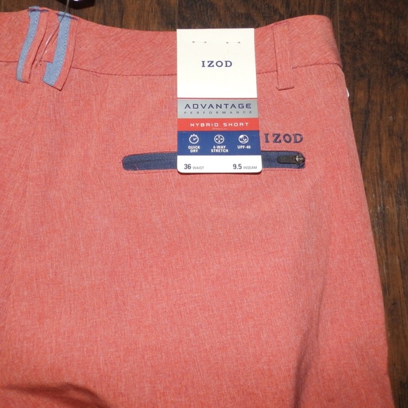 Pink Men Izod Shorts - Picture 2 of 3